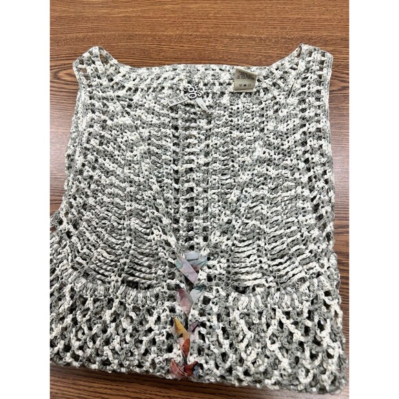 BKE Buckle Crochet Boho Sleeveless Gray‎ Woven Mini Dress Tunic Womens S Coverup - Picture 5 of 5